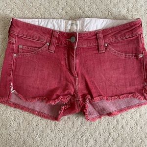 Isabel Marant Étoile Red Denim Shorts - Size 1